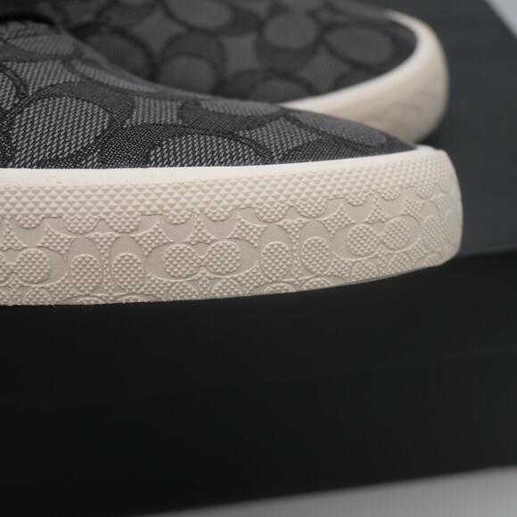 NEW Coach Women's 8.5 Citysole Skate Sneakers Shoes Charcoal Black Leather - Picture 8 of 14